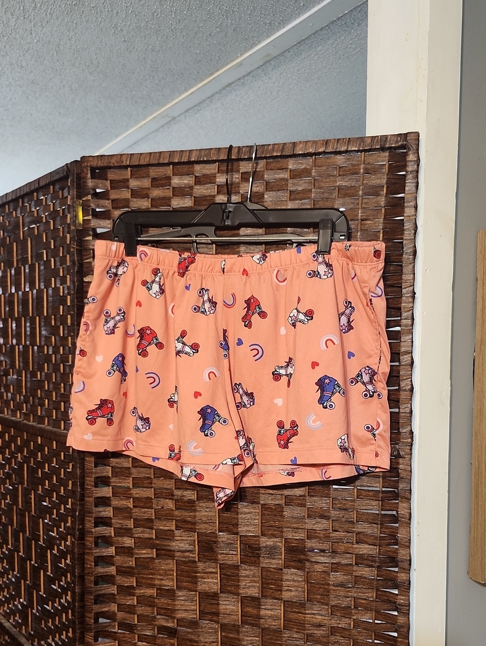 ❤️3 For 10.❤️Women’s Pocketed Pink Printed Pj Shorts